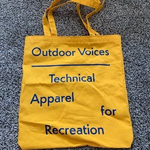 Canvas yellow tote bag outdoor voices
